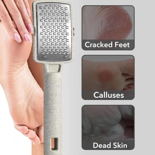 Stainless Steel Foot File Callus Remover with Dead Skin Storage - Image 3