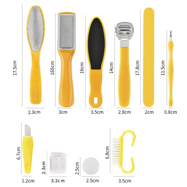Professional 10-Piece Pedicure Tool Set for Complete Foot Care - Image 7
