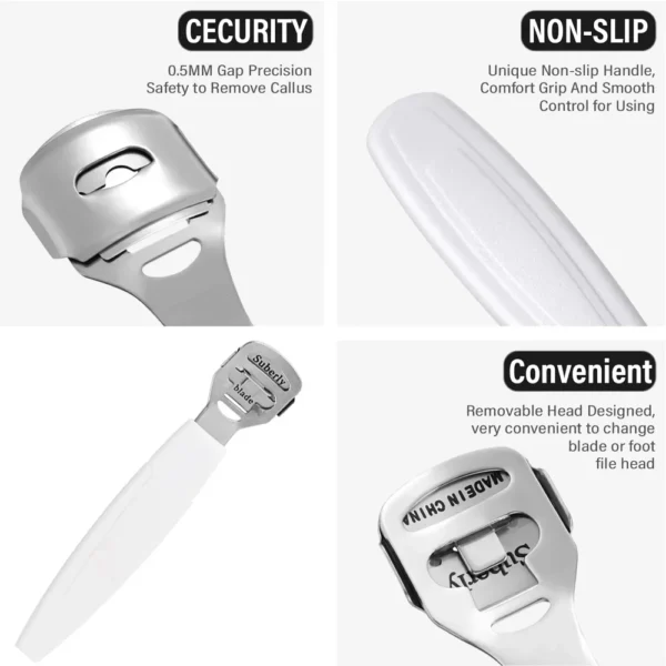 Professional Pedicure Callus Shaver with 10 Replacement Blades - Image 2