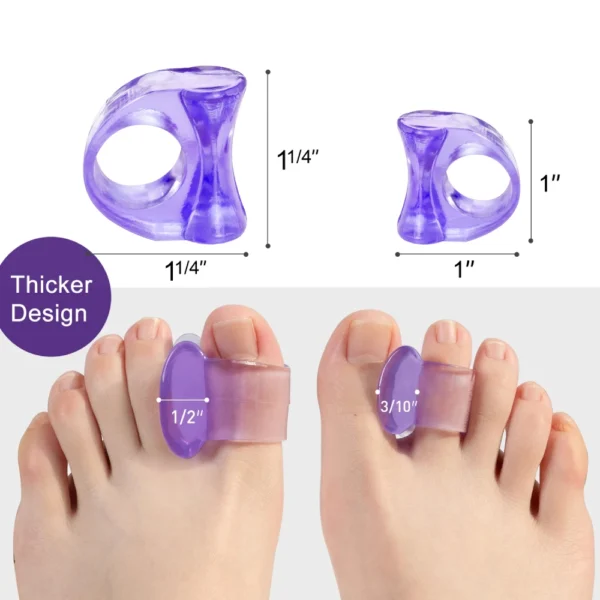 8PCS Silicone Toe Separators for Foot Care and Pain Relief - Image 6