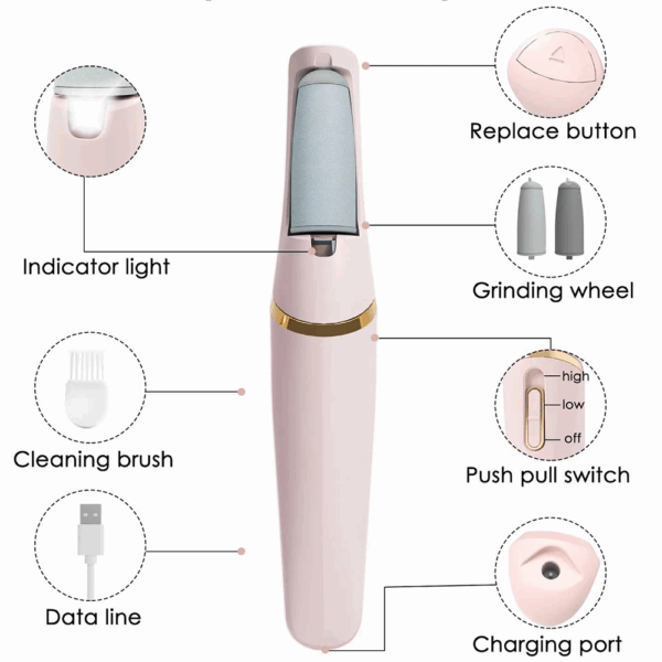 Electric Pedicure Machine Foot Grinder Callus Remover - Image 5