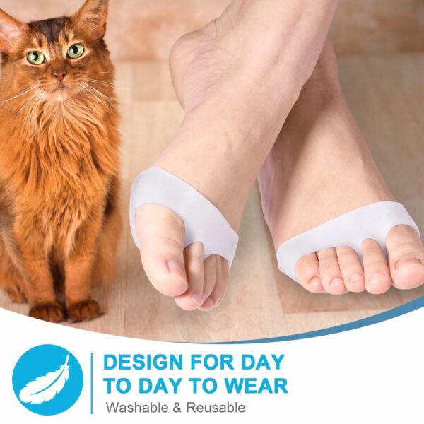 White Silicone Forefoot Pads - Image 4