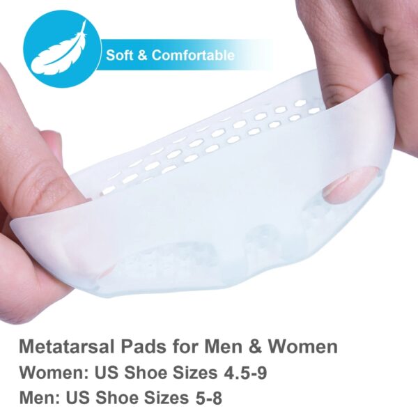 White Silicone Forefoot Pads - Image 3