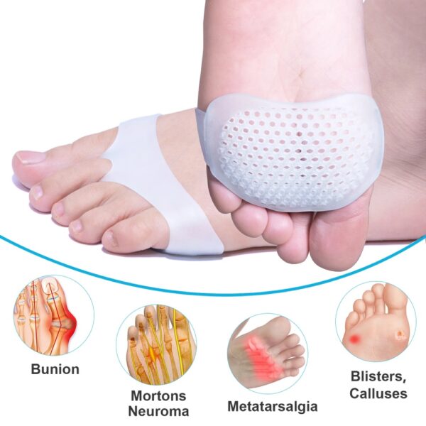White Silicone Forefoot Pads - Image 2