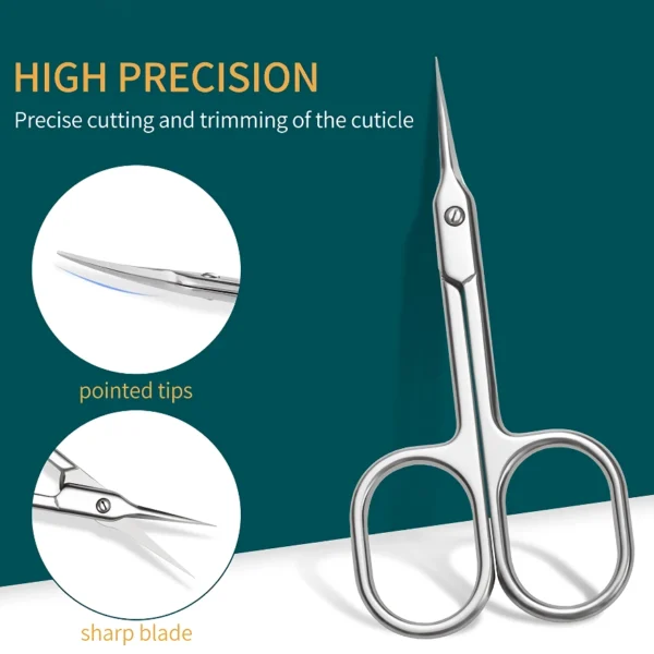 Stainless Steel Precision Nail Scissors - Image 2