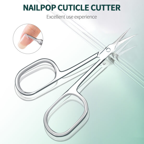 Stainless Steel Cuticle Scissors with Extra Fine Curved Blade - Image 2