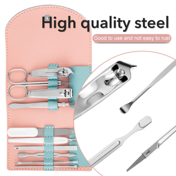 Portable 10-Piece Manicure and Pedicure Nail Clipper Set - Image 5