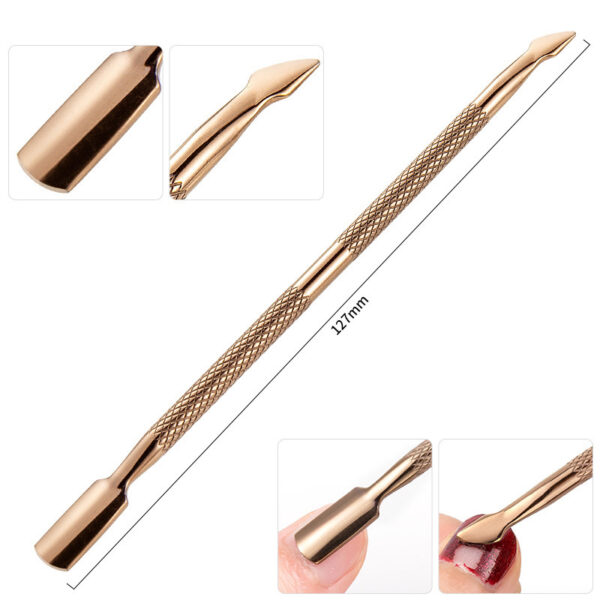 2-Ways Stainless Steel Cuticle Pusher & Dead Skin Remover - Image 4