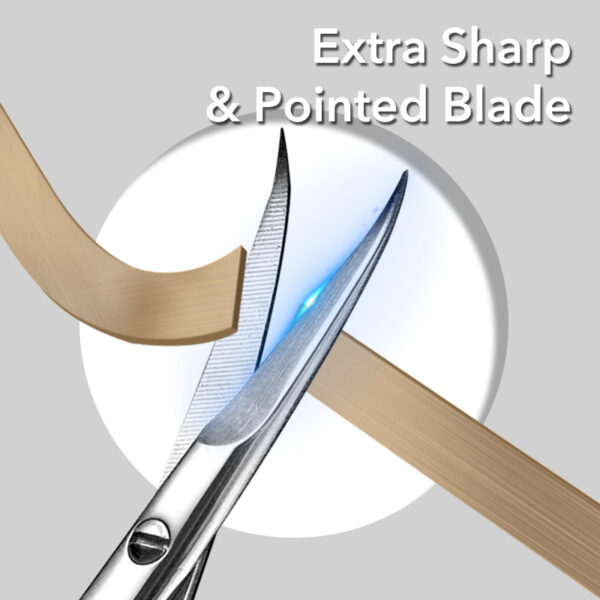 Extra Fine Curved Blade Cuticle Scissors - Image 3