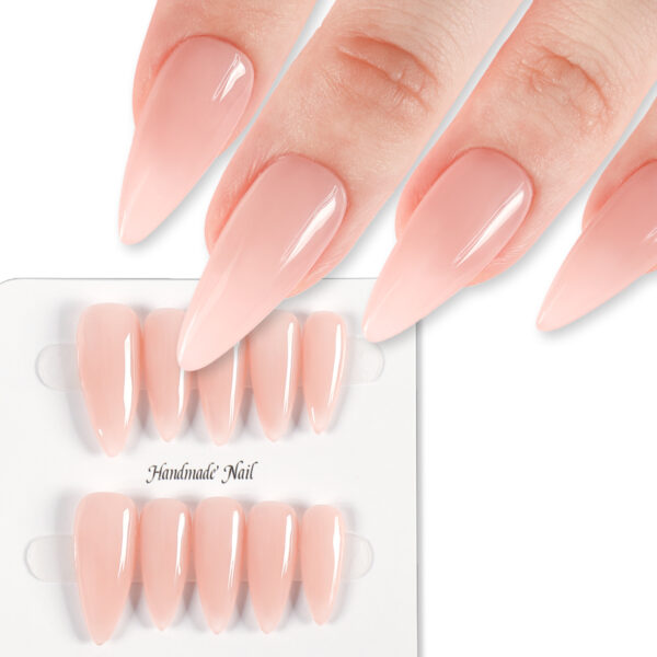 Nude Pink Press-On Fake Nails - Image 6