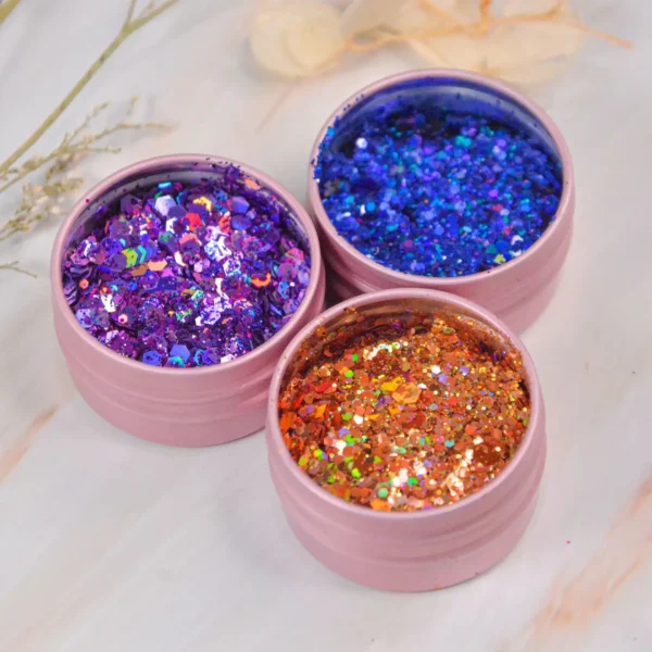Iridescent Silver Nail Glitter Chrome Powder for Sparkly Manicures - Image 2