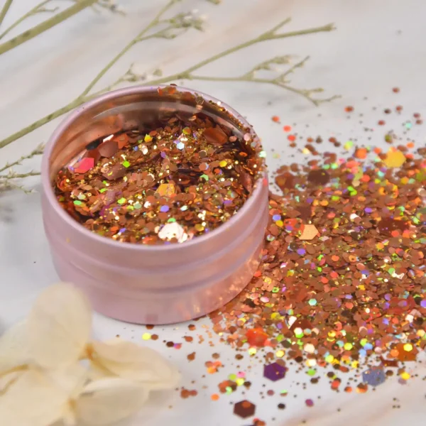 Iridescent Silver Nail Glitter Chrome Powder for Sparkly Manicures - Image 4