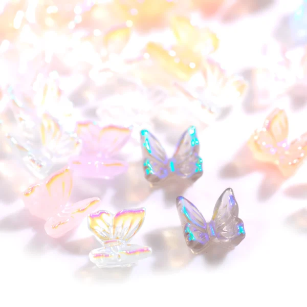 Colorful Aurora Butterfly Nail Charms - Image 4