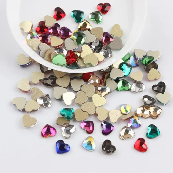 5.5*6mm Heart Flat Back Nail Rhinestones - Image 6