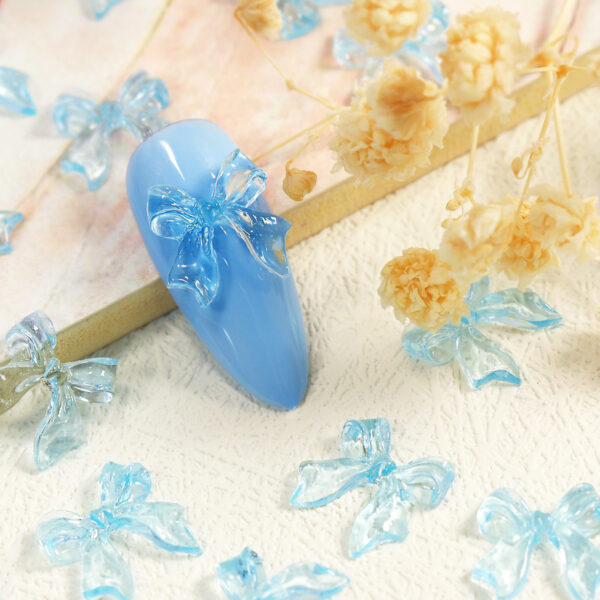Candy Pink Bow Nail Charms - Image 7