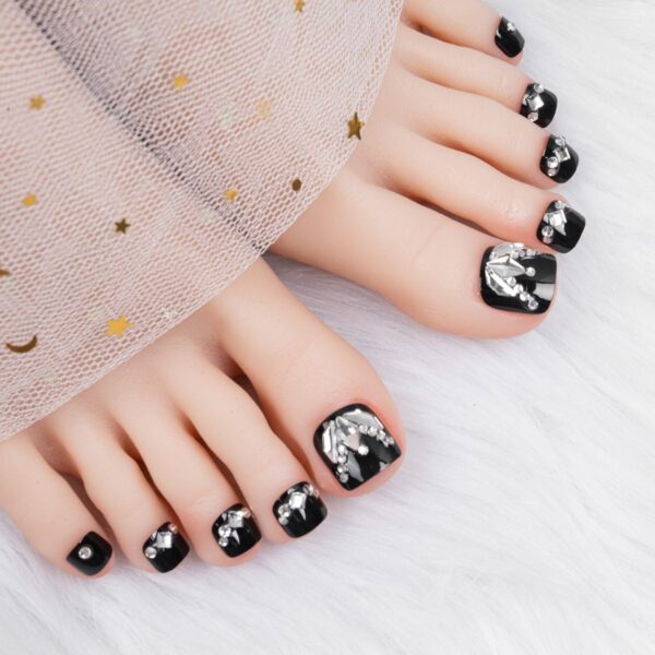 24pcs Glitter Crystal False Toenails - Image 7