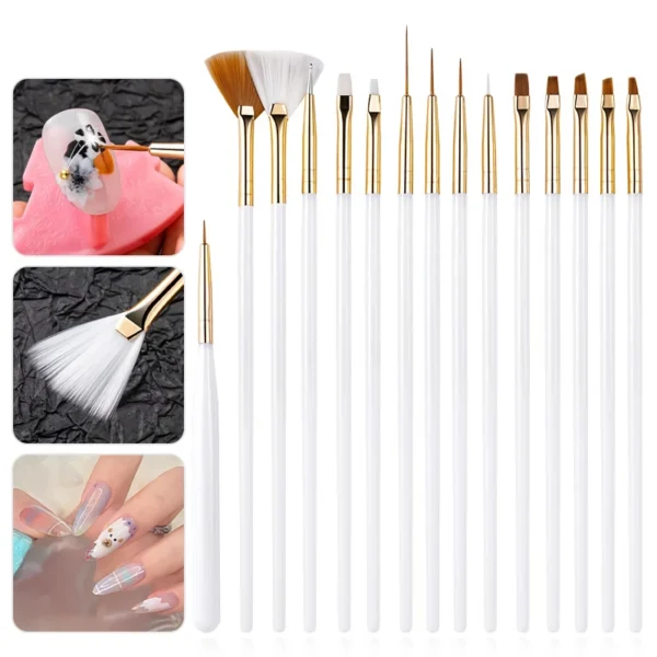 15-Piece Nail Art Brushes Set - Image 6