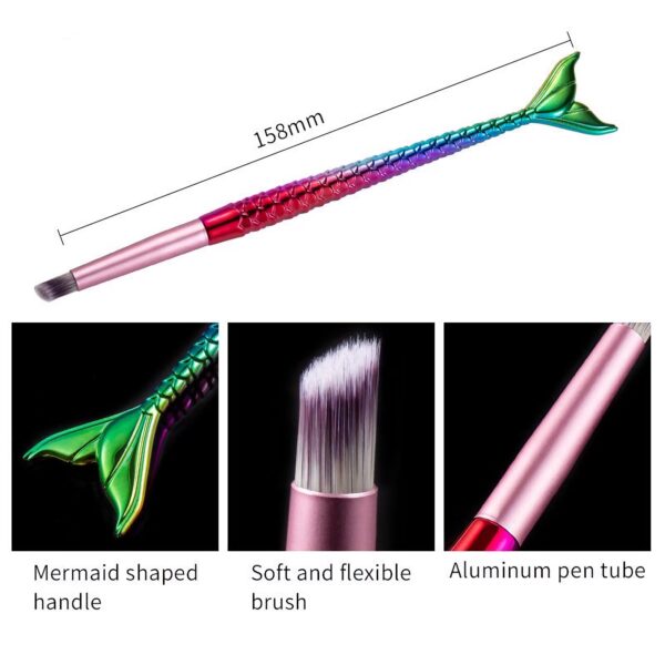 Gradient Mermaid Handle Nail Art Brush Set - Image 8