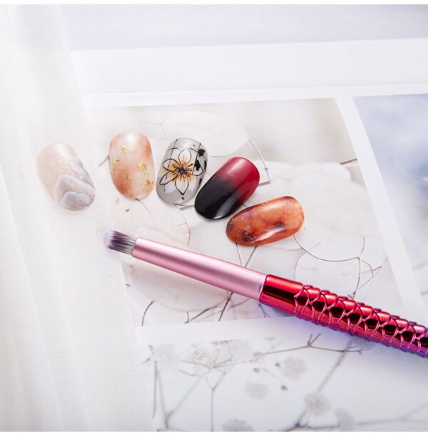 Gradient Mermaid Handle Nail Art Brush Set - Image 5