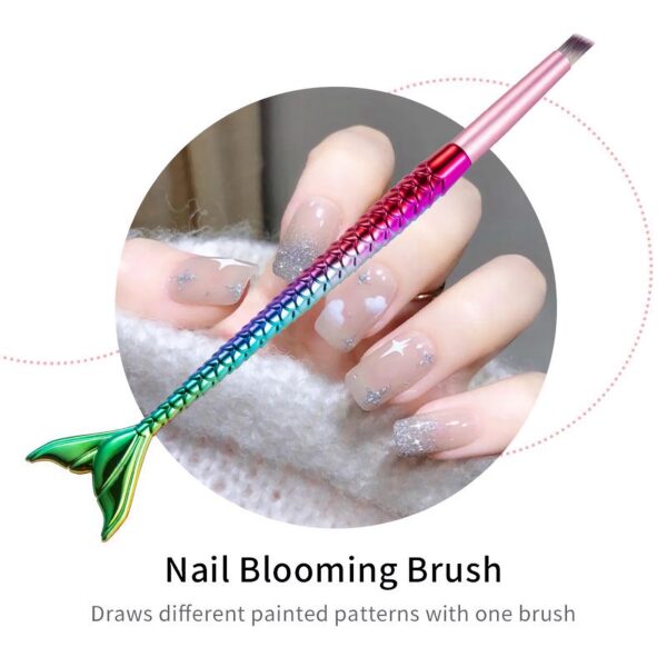 Gradient Mermaid Handle Nail Art Brush Set - Image 6