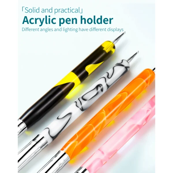 Double-Ended Acrylic Nail Art Brush & Dotting Pen - Image 2