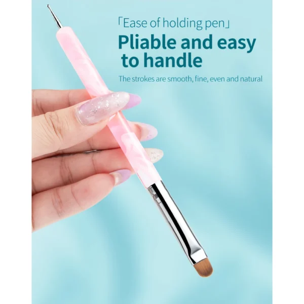 Double-Ended Acrylic Nail Art Brush & Dotting Pen - Image 3