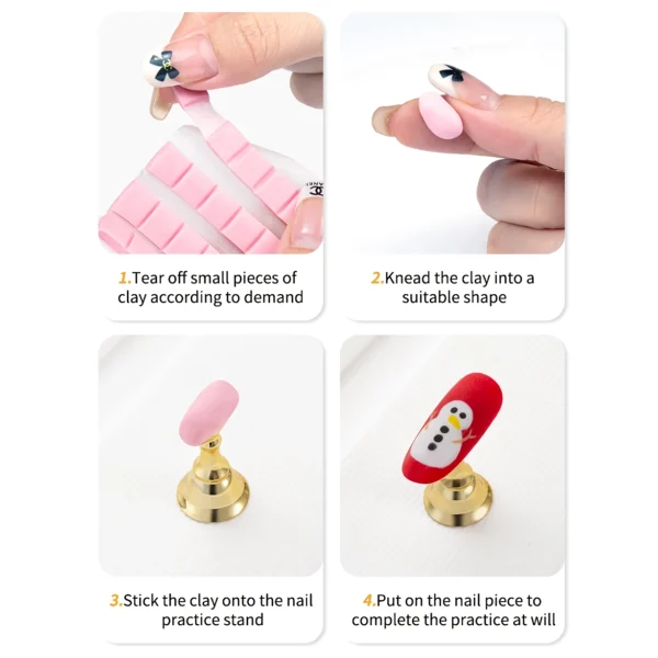 Acrylic Nail Display Holder With Base - Image 4