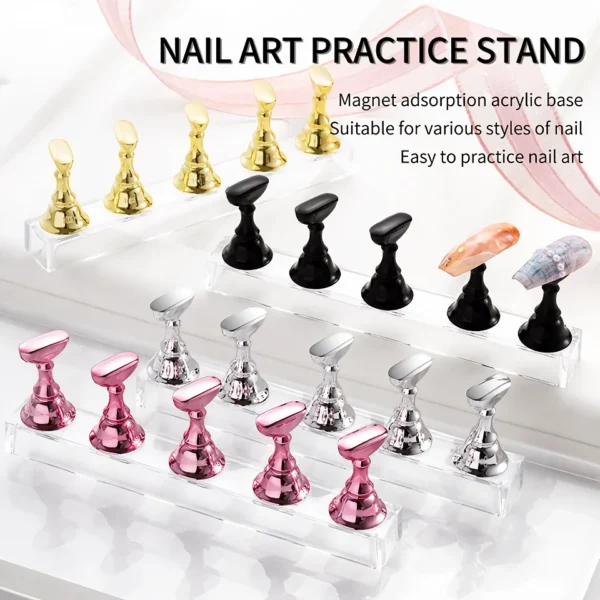 Acrylic Nail Display Holder With Base - Image 2