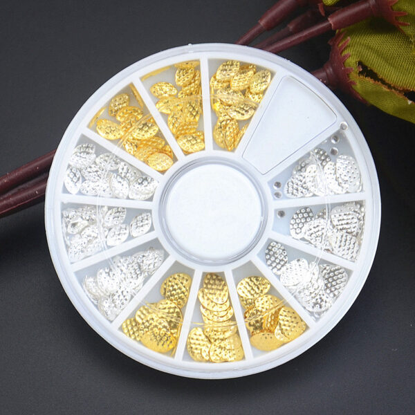 Metal Flower Nail Art Decoration Wheel - Image 4