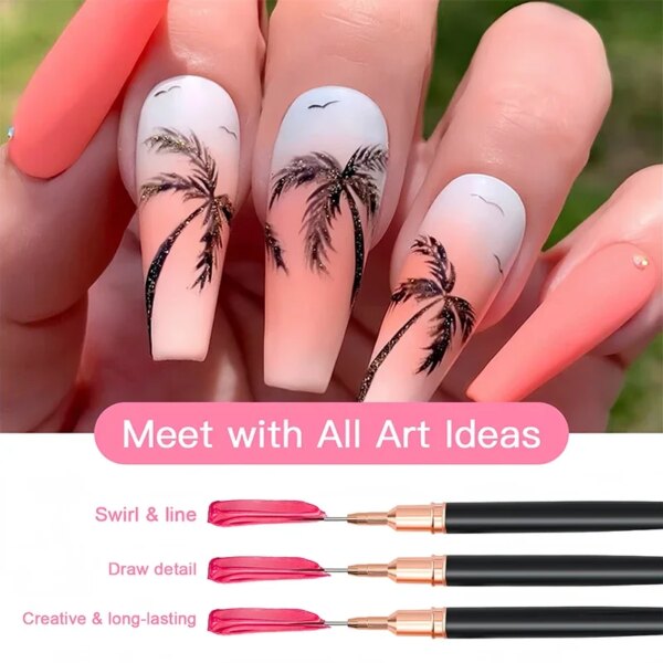 Professional Stripe Nail Art Brushes - Image 6