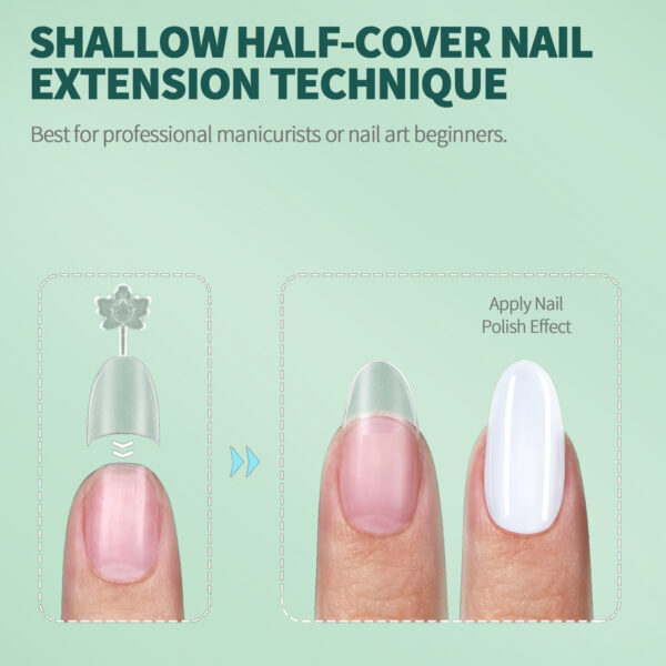 Short Half Cover False Nail Tips - Image 5