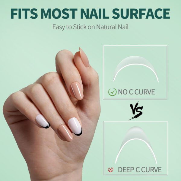 Short Half Cover False Nail Tips - Image 7