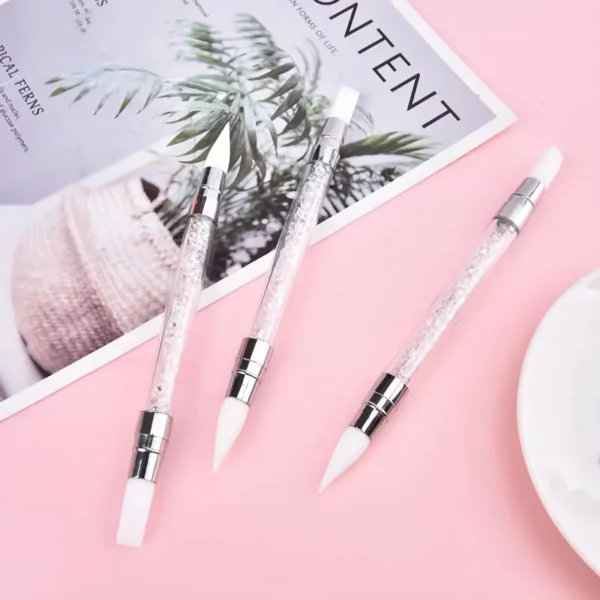 Rhinestone Acrylic Nail Art Sculpture Pen - Image 3
