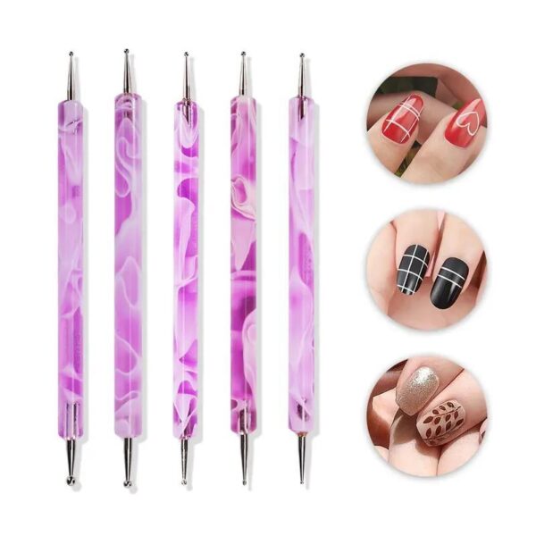 5 Pcs Nail Art Dotting Pen Set - Image 6