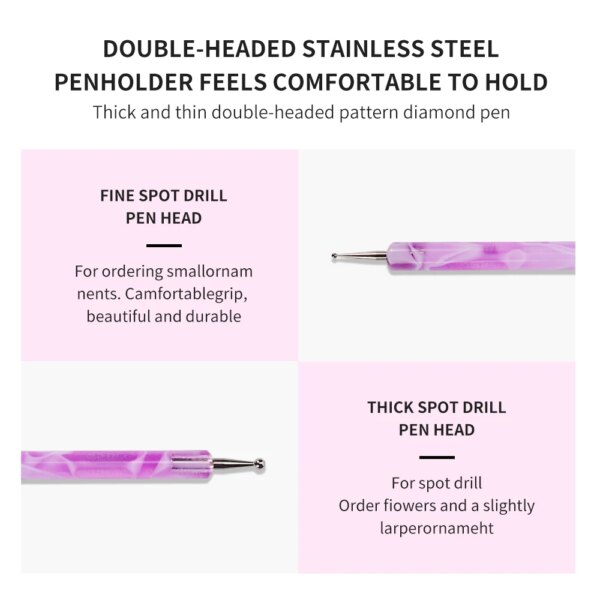 5 Pcs Nail Art Dotting Pen Set - Image 5