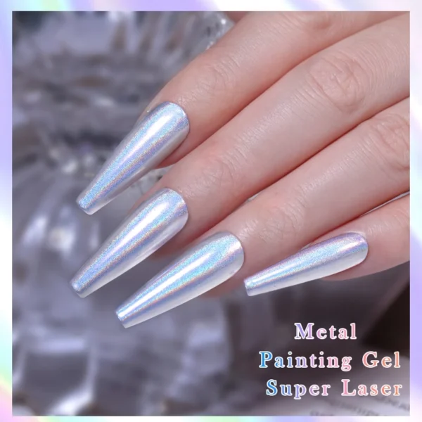 Super Holographic Metallic Painting Nail Gel - Image 5