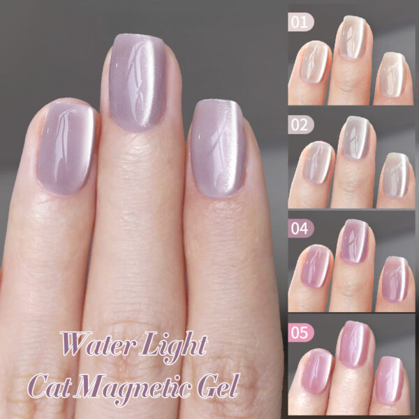 Sparkling Glass Bead Cat Magnetic Gel Nail Polish - Image 3