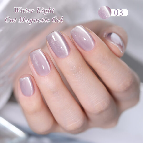 Sparkling Glass Bead Cat Magnetic Gel Nail Polish - Image 4