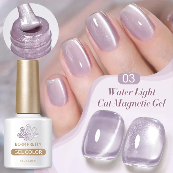 Sparkling Glass Bead Cat Magnetic Gel Nail Polish - Image 2