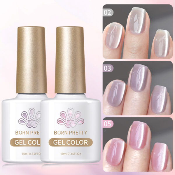 Sparkling Glass Bead Cat Magnetic Gel Nail Polish - Image 5