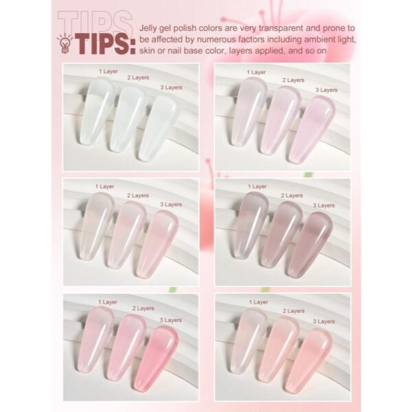 Jelly Nude Gel Polish Set - Image 5