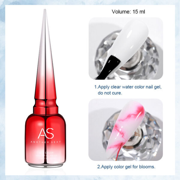 Clear Blooming Gel Polish 15ml - Image 3