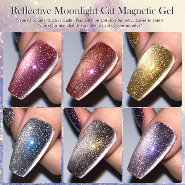 10ML Reflective Moonlight Cat Magnetic Gel Nail Polish - Image 2