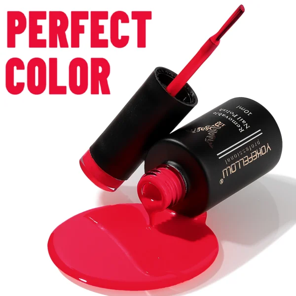 Bright Red Gel Nail Polish - Image 5