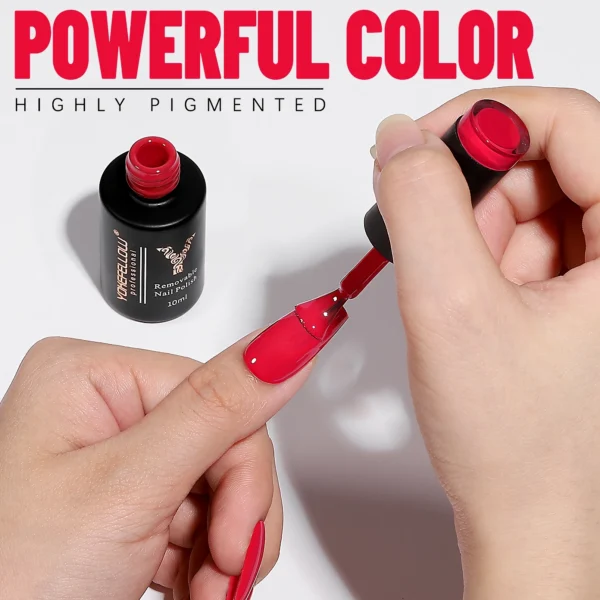 Bright Red Gel Nail Polish - Image 2