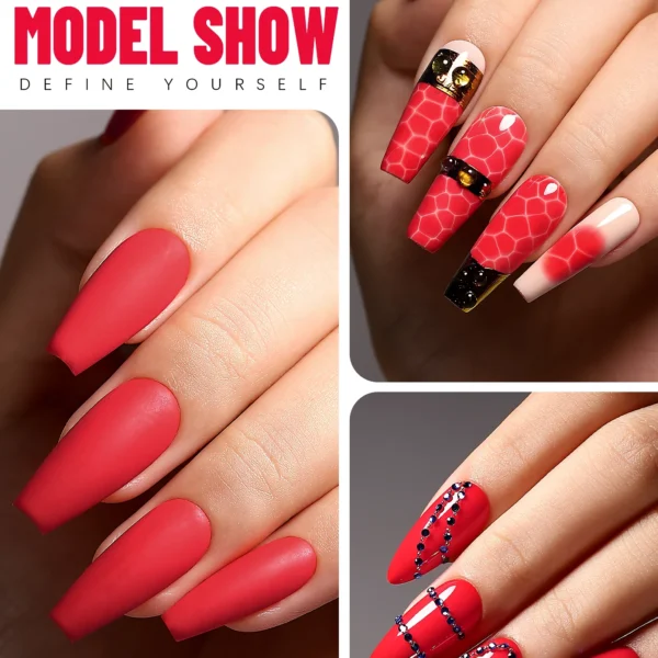 Bright Red Gel Nail Polish - Image 6