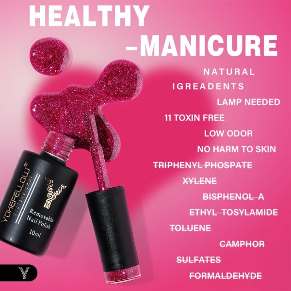 Rose Pink Gel Nail Polish - Image 5