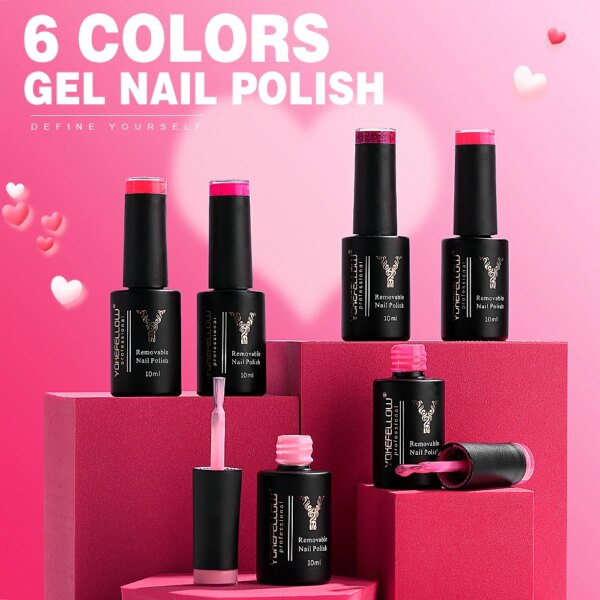 Rose Pink Gel Nail Polish - Image 3
