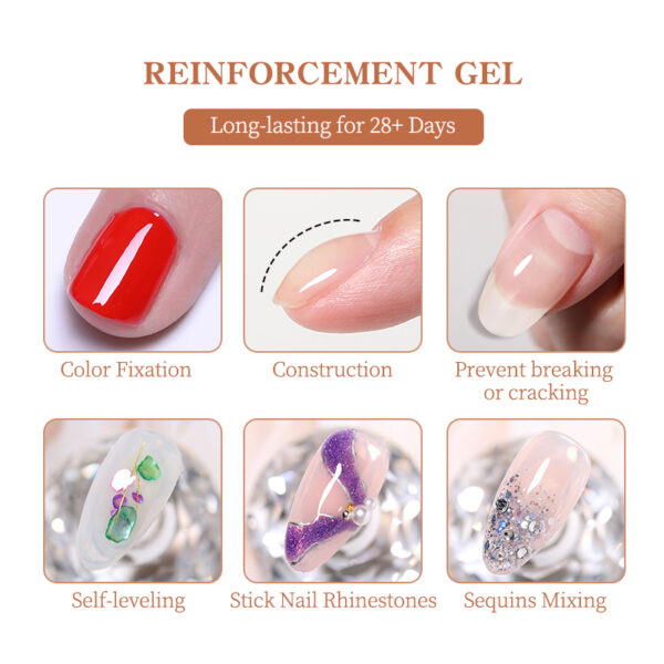 7ml Gel Nail Polish Reinforcement & Top Coat - Image 6