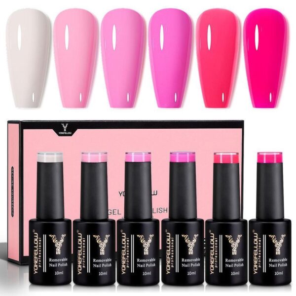 6-Color Gel Nail Polish Set - Image 2